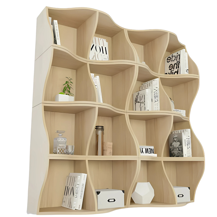 ARVO Modern Curved Bookshelf