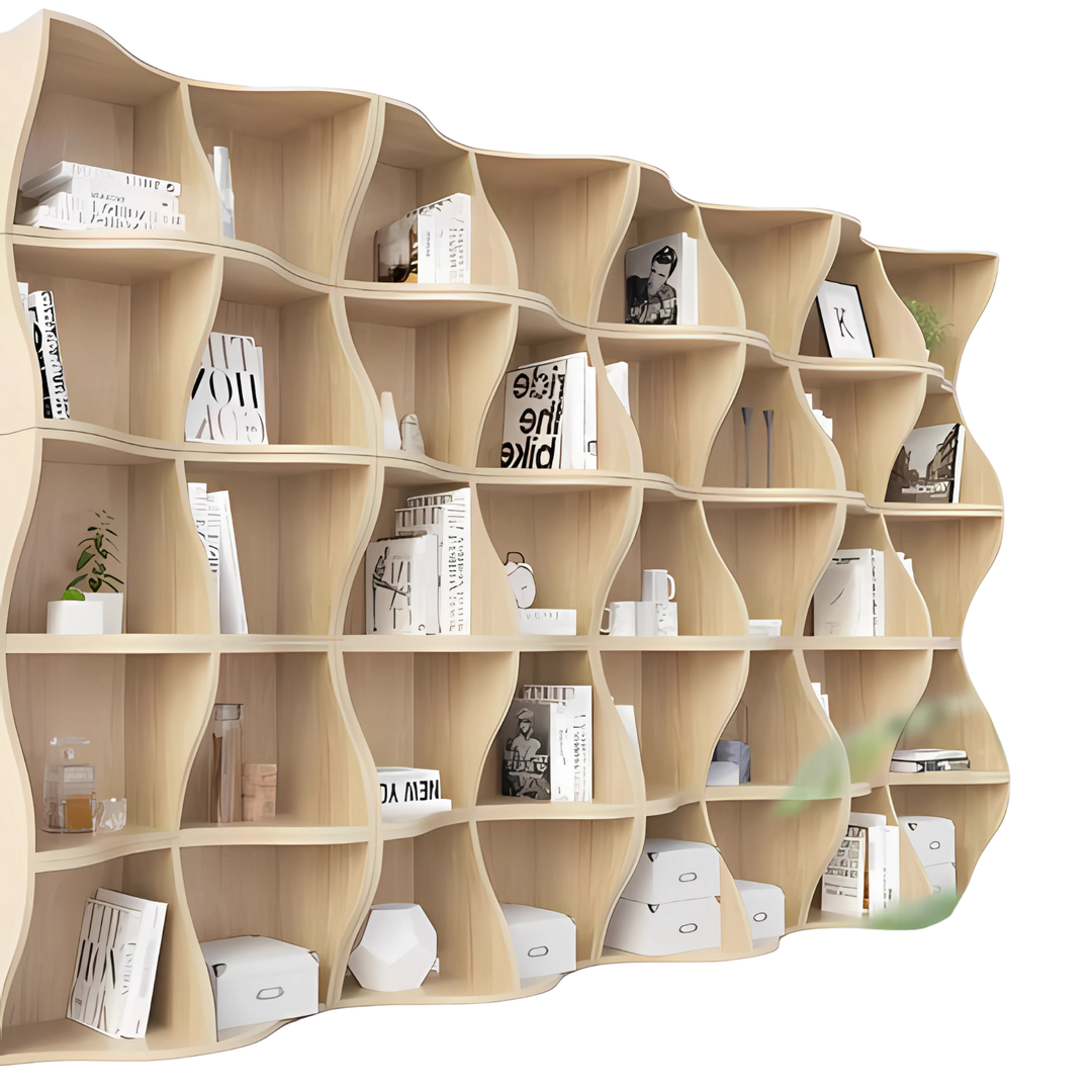ARVO Modern Curved Bookshelf