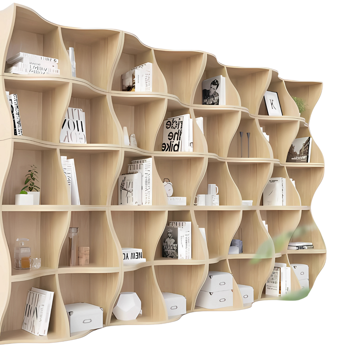 ARVO Modern Curved Bookshelf