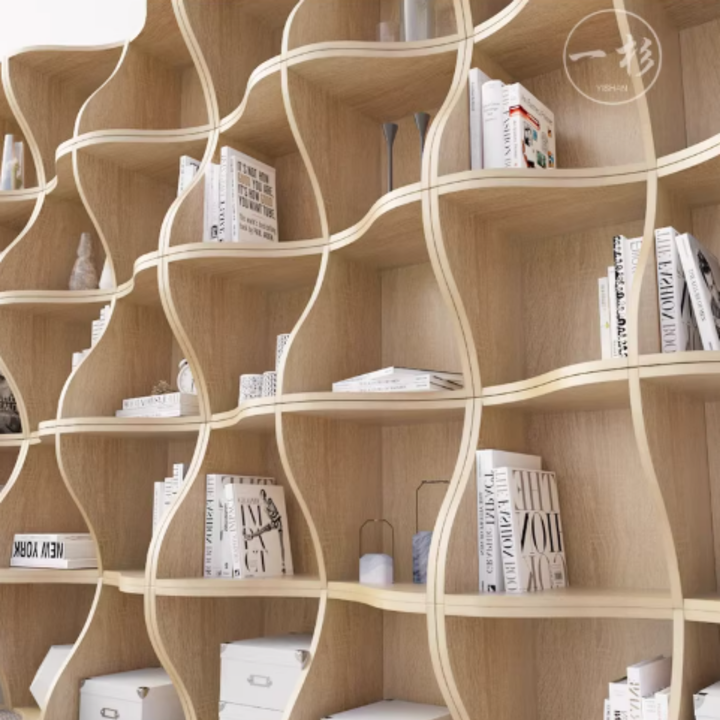 ARVO Modern Curved Bookshelf