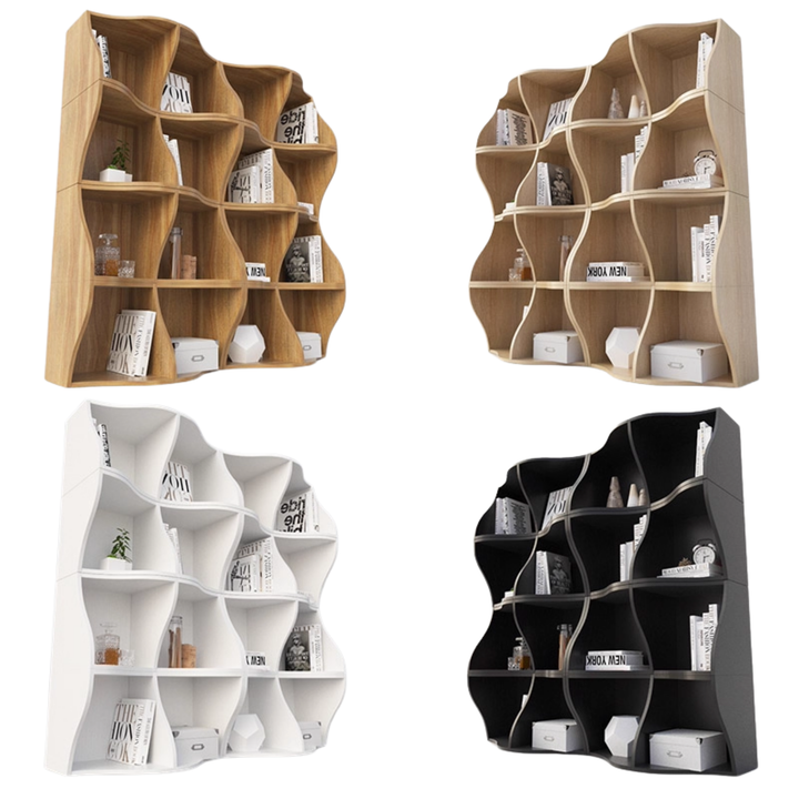 ARVO Modern Curved Bookshelf