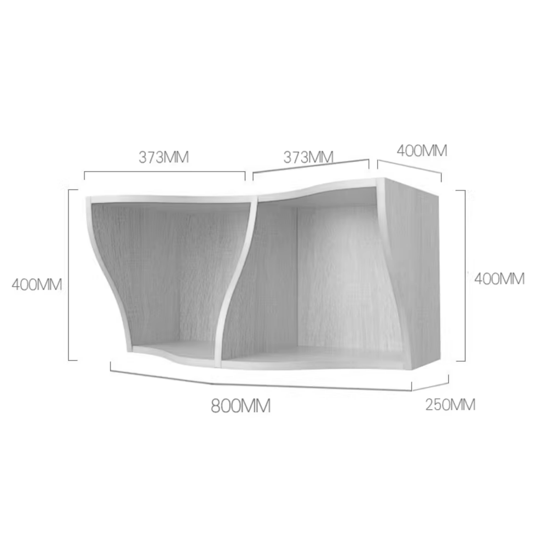 ARVO Modern Curved Bookshelf
