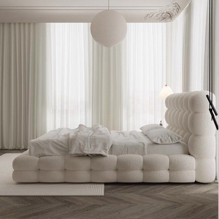BREON Modern Boucle Storage Bedframe
