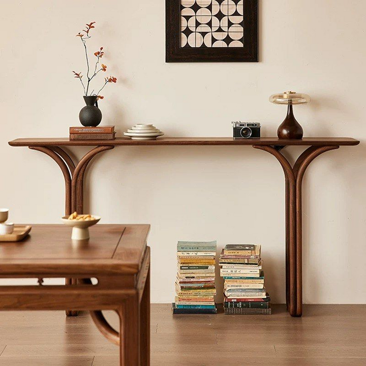 COSTIEL Modern Solid Wood Console Table
