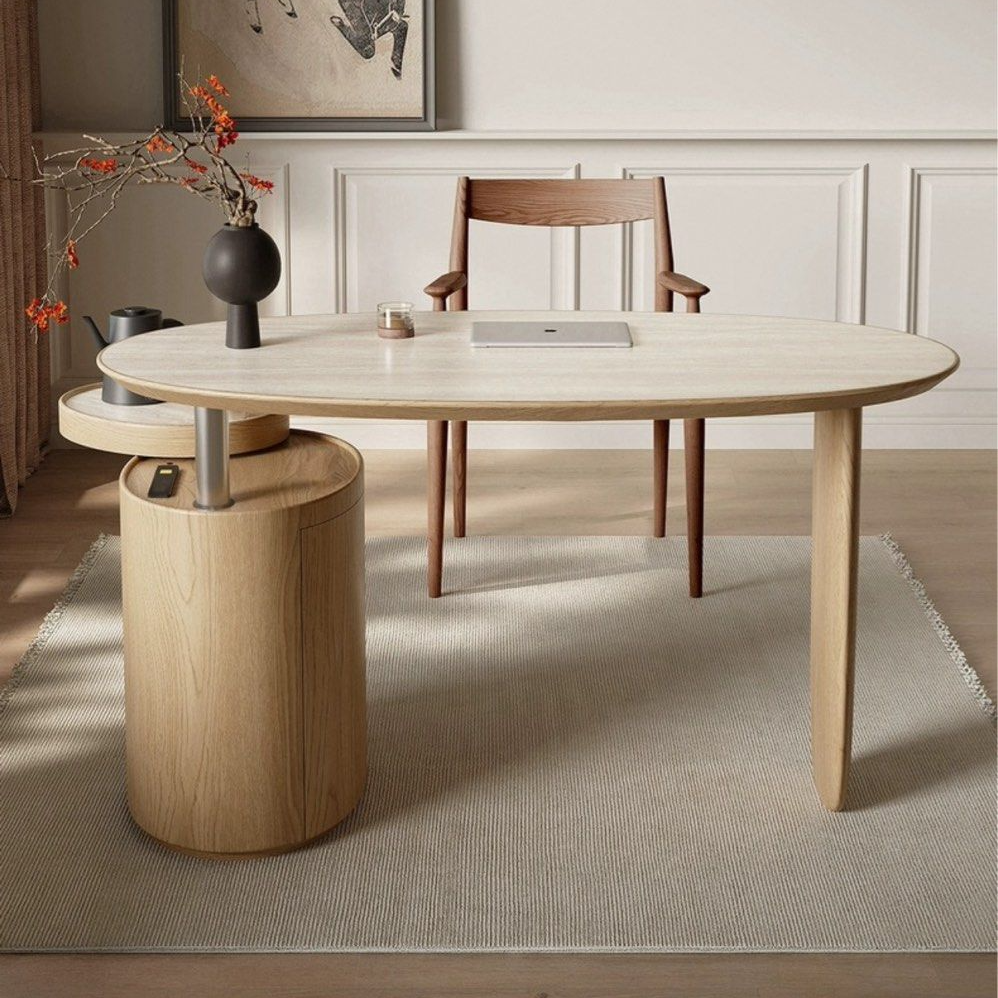 STEION Japandi Sintered Stone Study Table