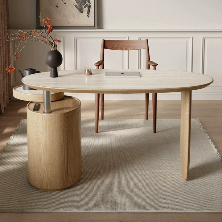 STEION Japandi Sintered Stone Study Table