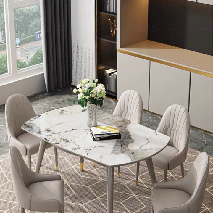 FOSTER Modern Marble Extendable Dining Table