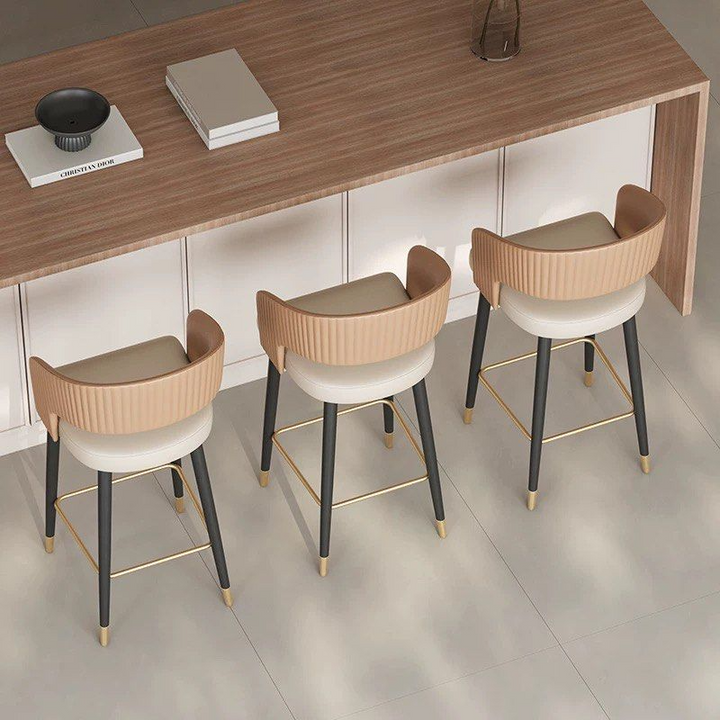BREG Modern Leather Bar Stool