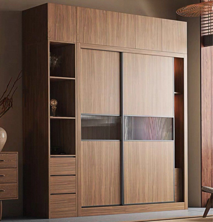 CALAGRE Modern Solid Wood Walnut Wardrobe