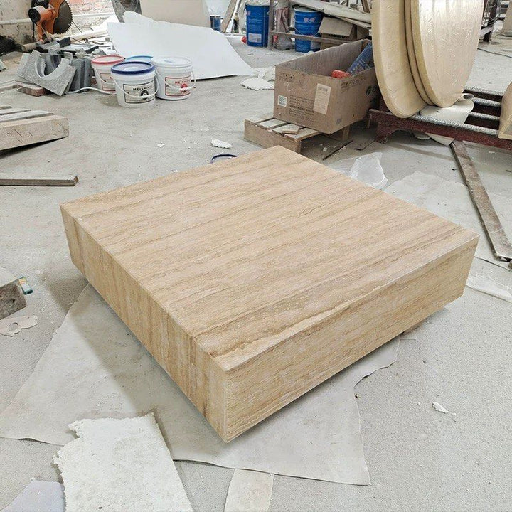 ANELKA Modern Travertine Coffee Table