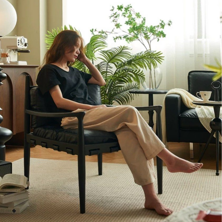 CALLIE Vintage Solid Wood Leisure Chair