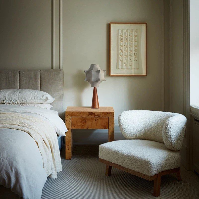 BRAYNE Wabi Sabi Solid Wood Bedside Table