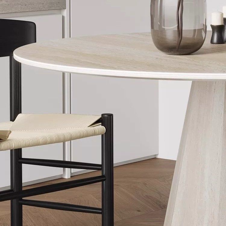 CORDIA Modern Travertine Dining Table