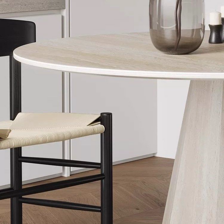 CORDIA Modern Travertine Dining Table
