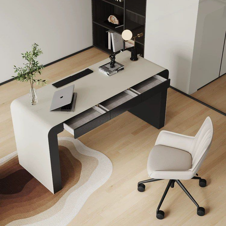 DALIA Modern Saddle Leather Study Desk