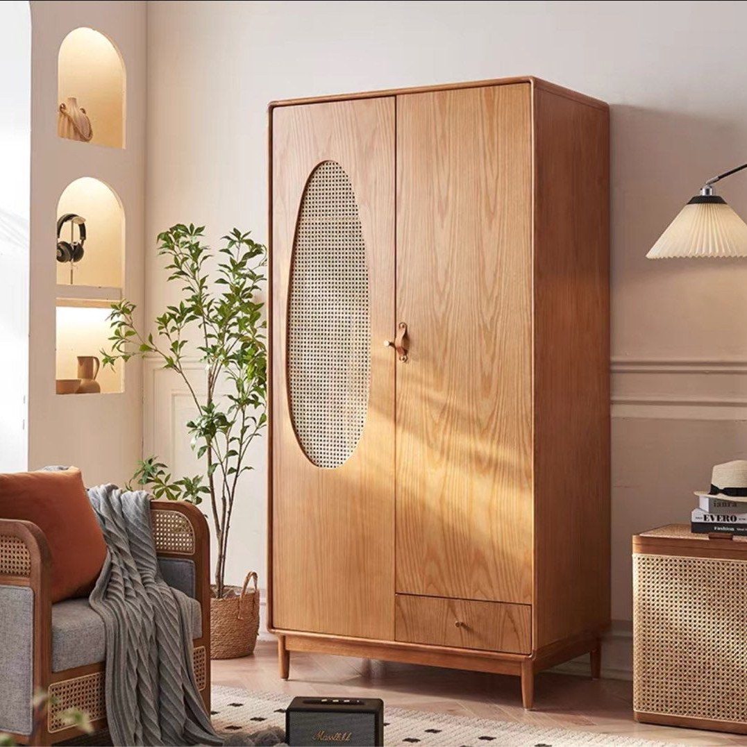 CURTIS Japandi Solid Wood Wardrobe