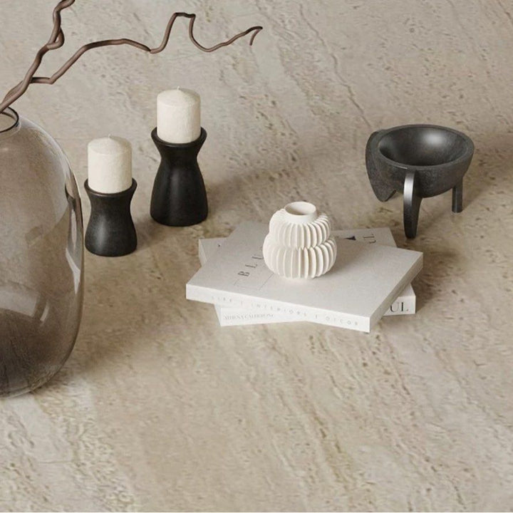 SKYLAR Modern Travertine Round Dining Table