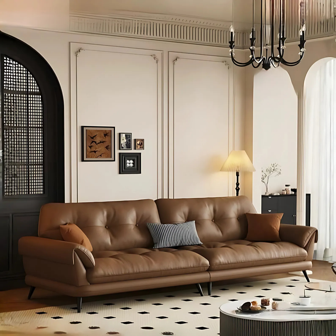 VARESE Modern Genuine Leather Sofa