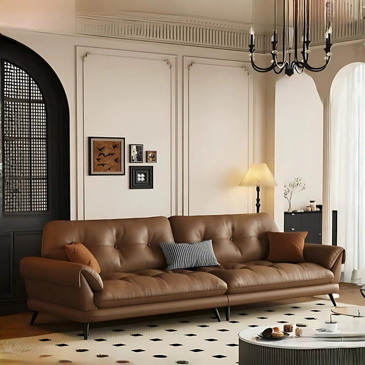 VARESE Modern Genuine Leather Sofa
