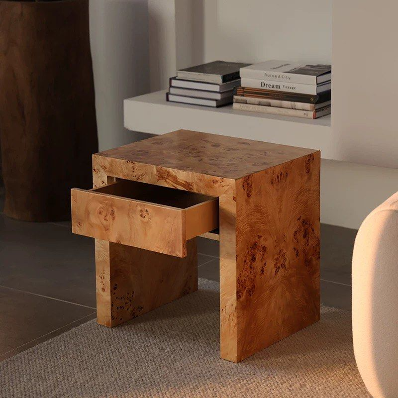 BRAYNE Wabi Sabi Solid Wood Bedside Table