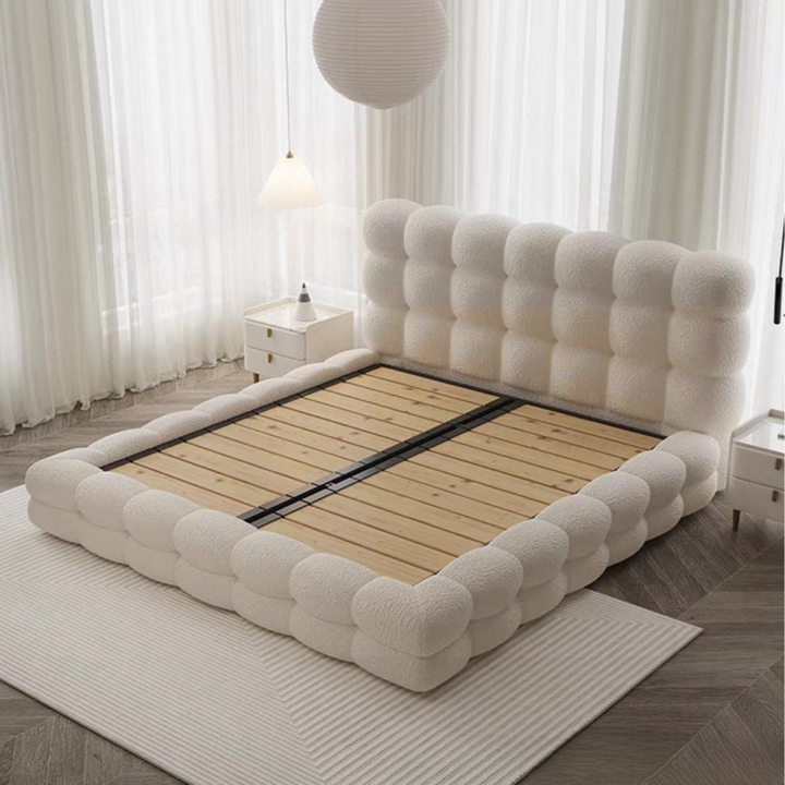 BREON Modern Boucle Storage Bedframe