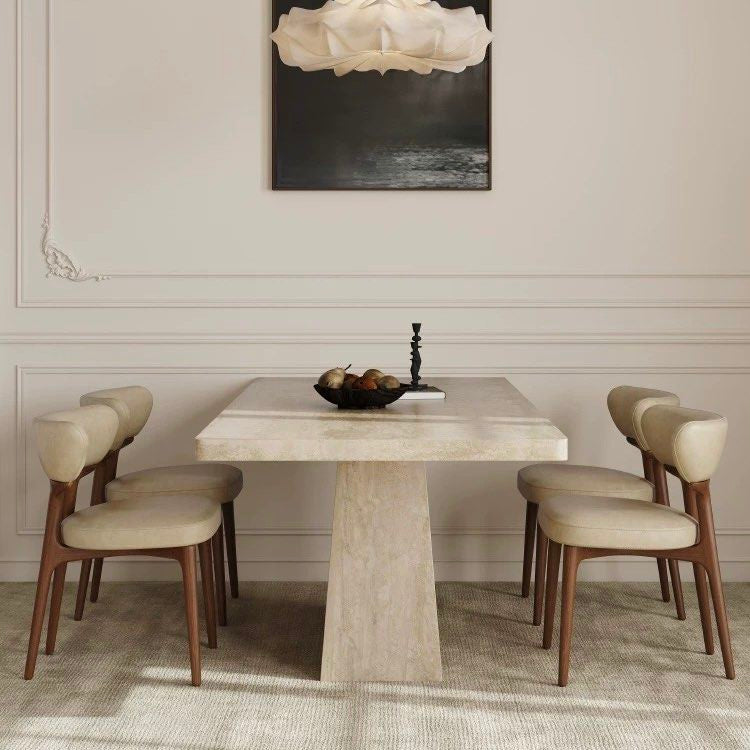 CALVERA Modern Travertine Dining Table
