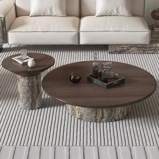 QIYANE Modern Marble Coffee Table