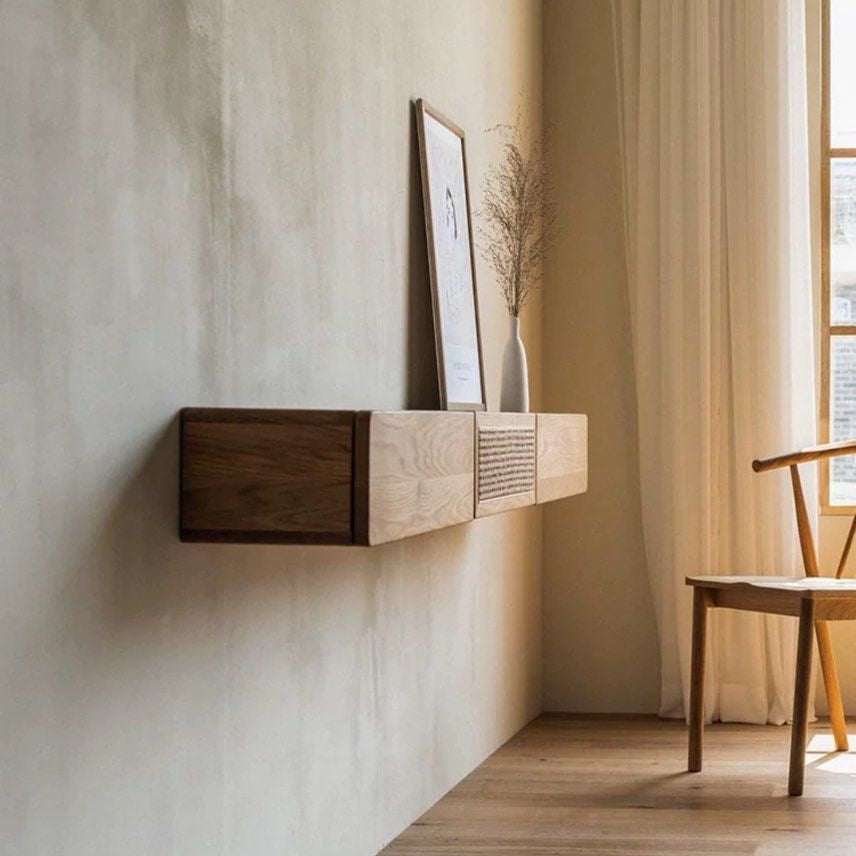 RADO Rustic Oak Floating TV Console