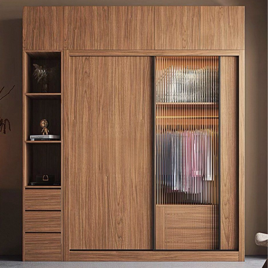 CALAGRE Modern Solid Wood Walnut Wardrobe