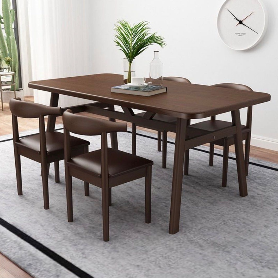 CONNER Rustic Solid Wood Dining Table & Chairs