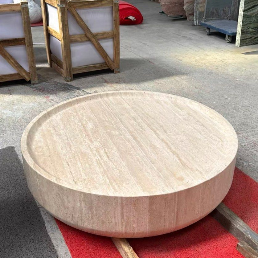 BARNES Modern Travertine Coffee Table