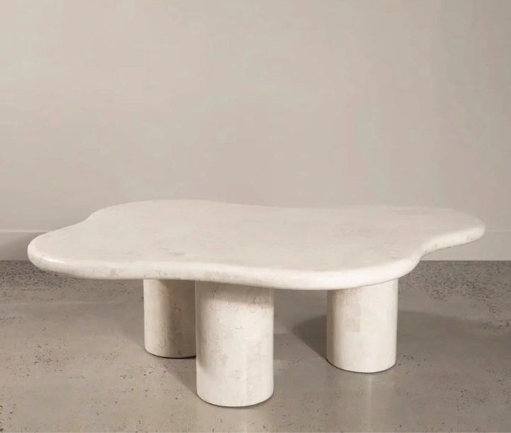 DENIS Modern Travertine Coffee Table