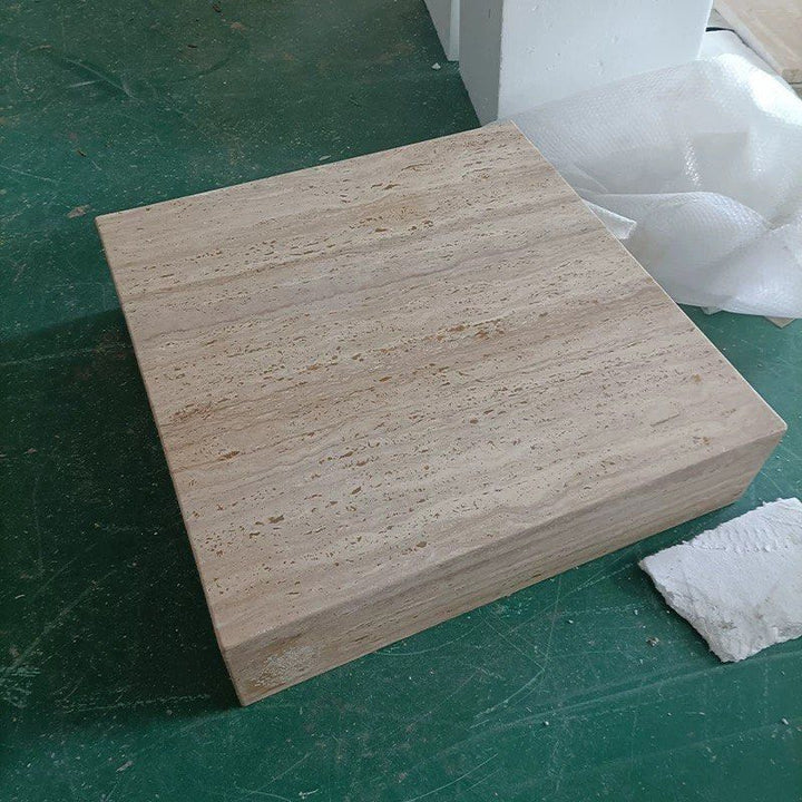 ANELKA Modern Travertine Coffee Table