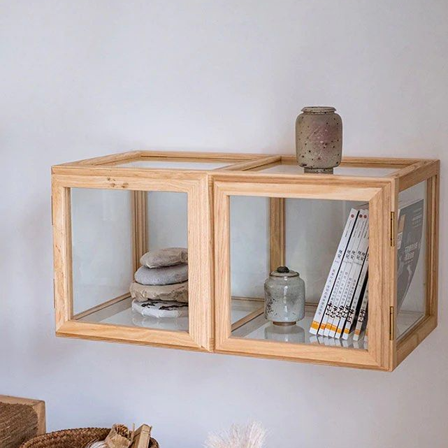 DANBY Solid Wood and Glass Display Cabinet