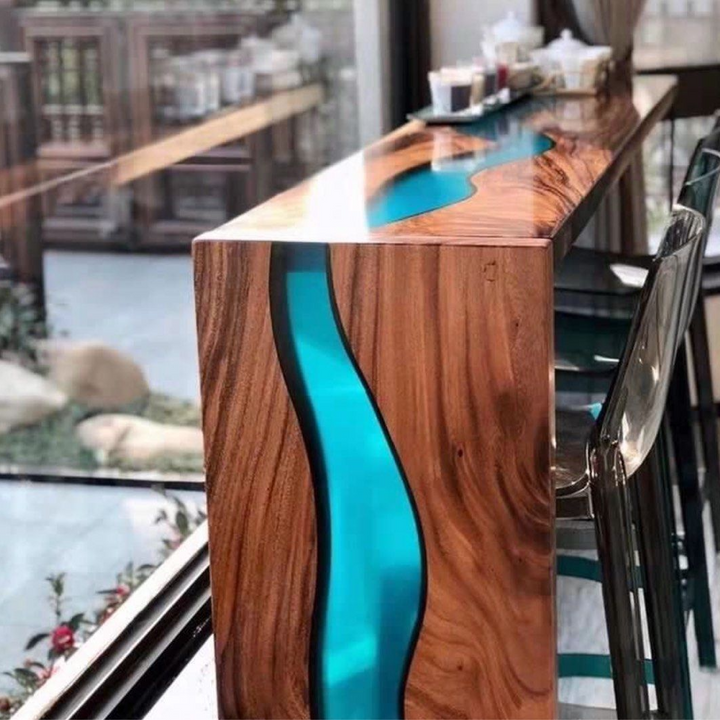 SNOTA Epoxy Resin River Bar Table