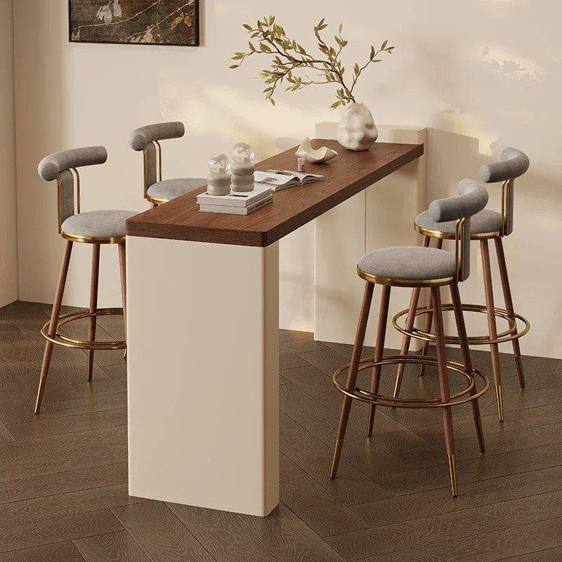 CAYSEY Modern Solid Wood Bar Table