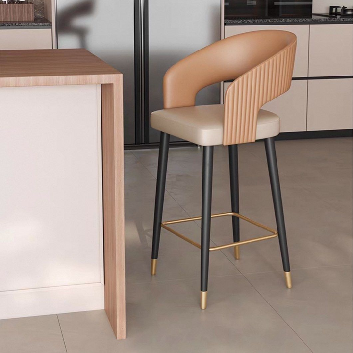 BREG Modern Leather Bar Stool