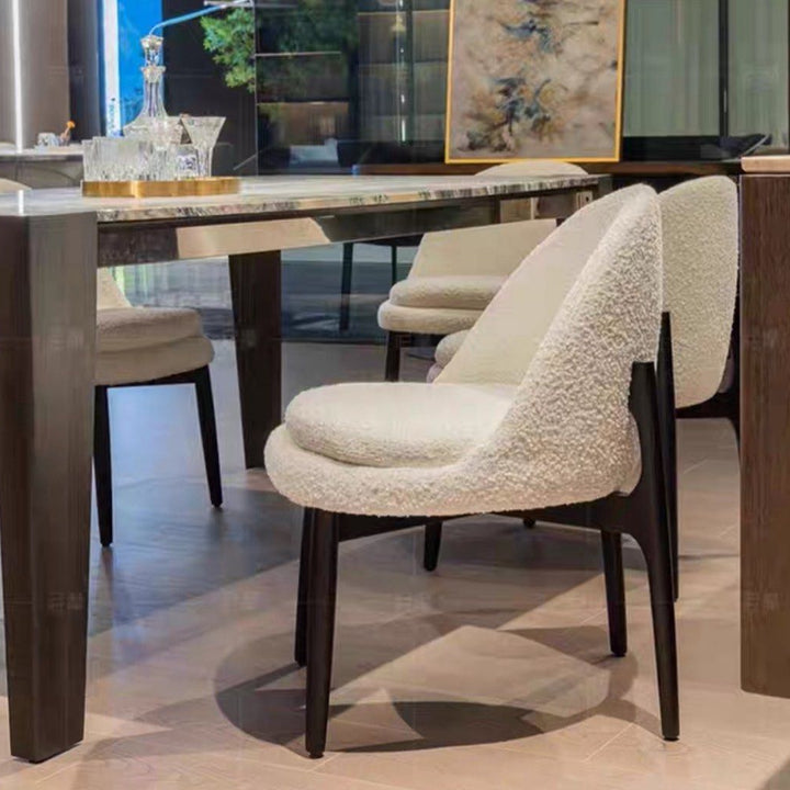 SKYDON Modern Boucle Dining Chair