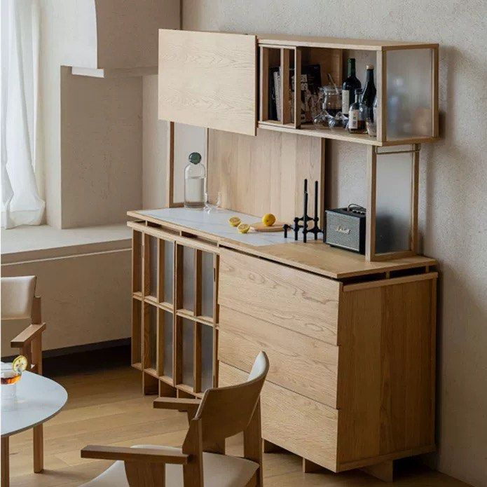 COSRE Modern Solid Wood Kitchen Cabinet