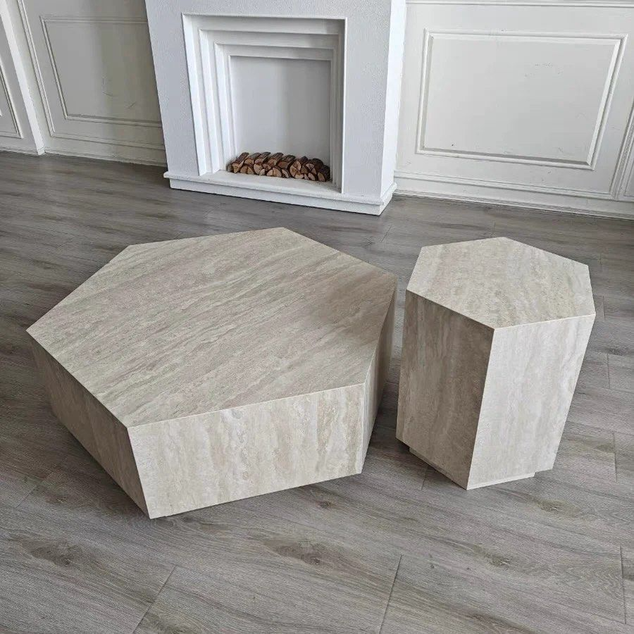 ORIE Modern Travertine Coffee Tables