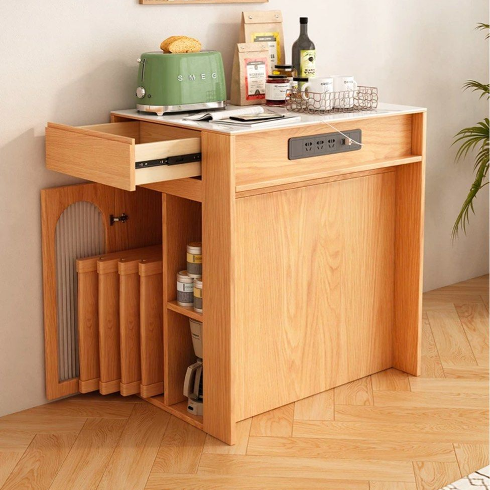 LAUFEN Modern Sintered Stone Extendable Island Dining Table