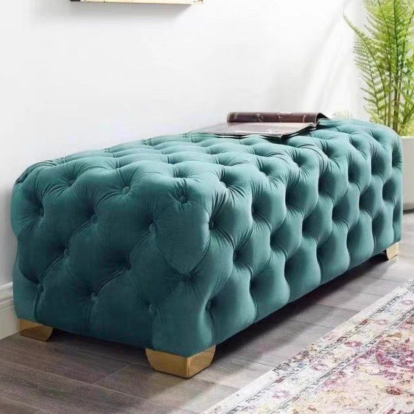 BRONTE Modern Velvet Tufted Bench