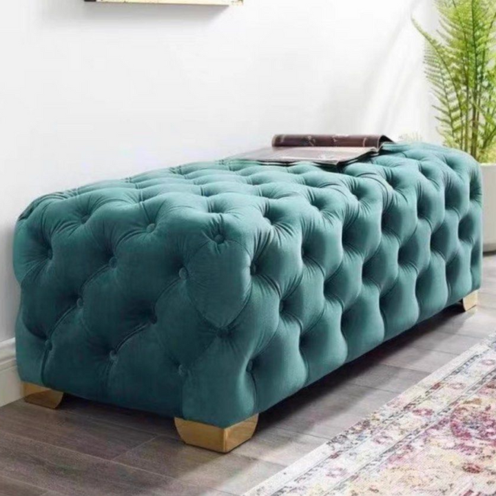 BRONTE Modern Velvet Tufted Bench