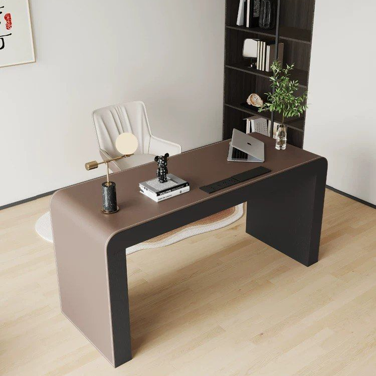 DALIA Modern Saddle Leather Study Desk