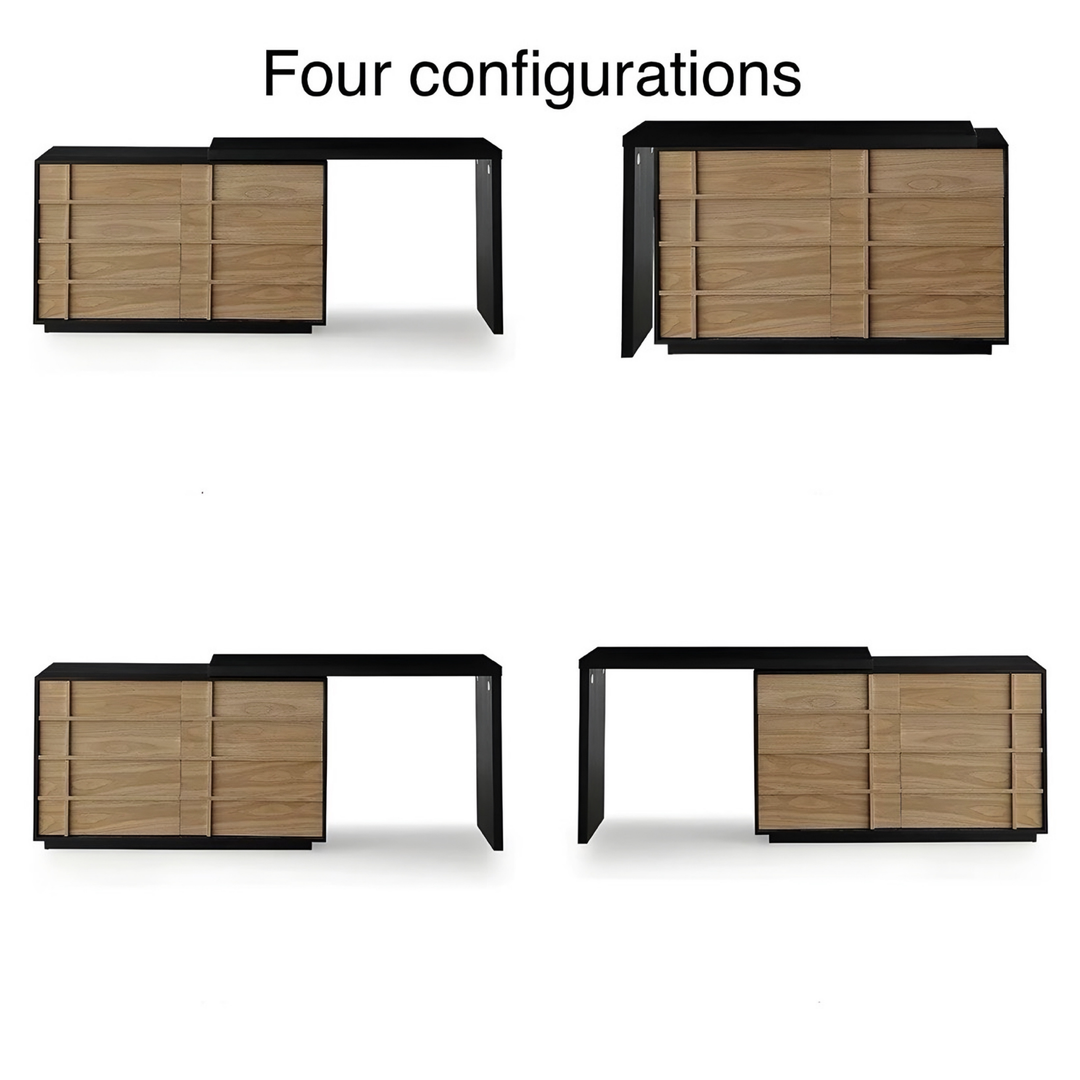 BRINZE Modern Solid Wood Vanity Set