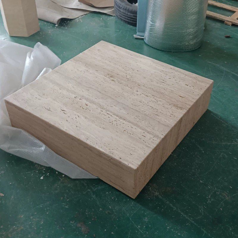 ANELKA Modern Travertine Coffee Table