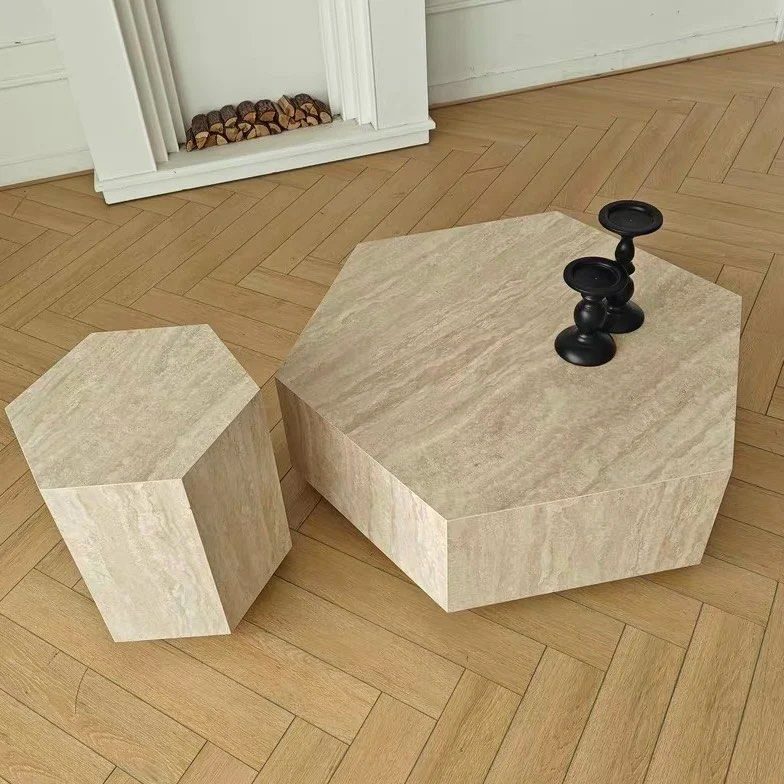 ORIE Modern Travertine Coffee Tables