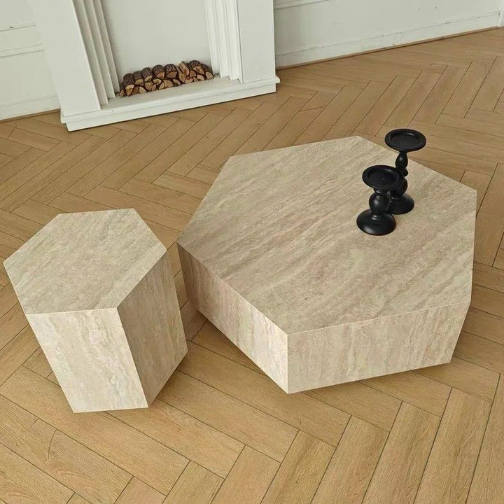 ORIE Modern Travertine Coffee Tables