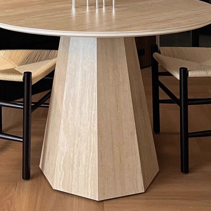 CORDIA Modern Travertine Dining Table