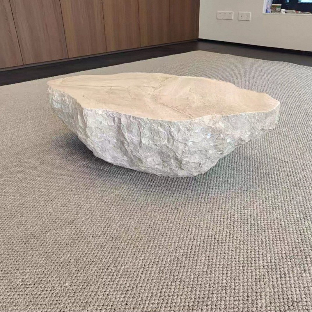 IOSEN Modern Travertine Coffee Table